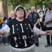 Camp Take Notice resident Dory Boston tears up as she thanks supporters during a prayer vigil in support of Camp Take Notice at Liberty Plaza on Thursday night.  Melanie Maxwell I AnnArbor.com